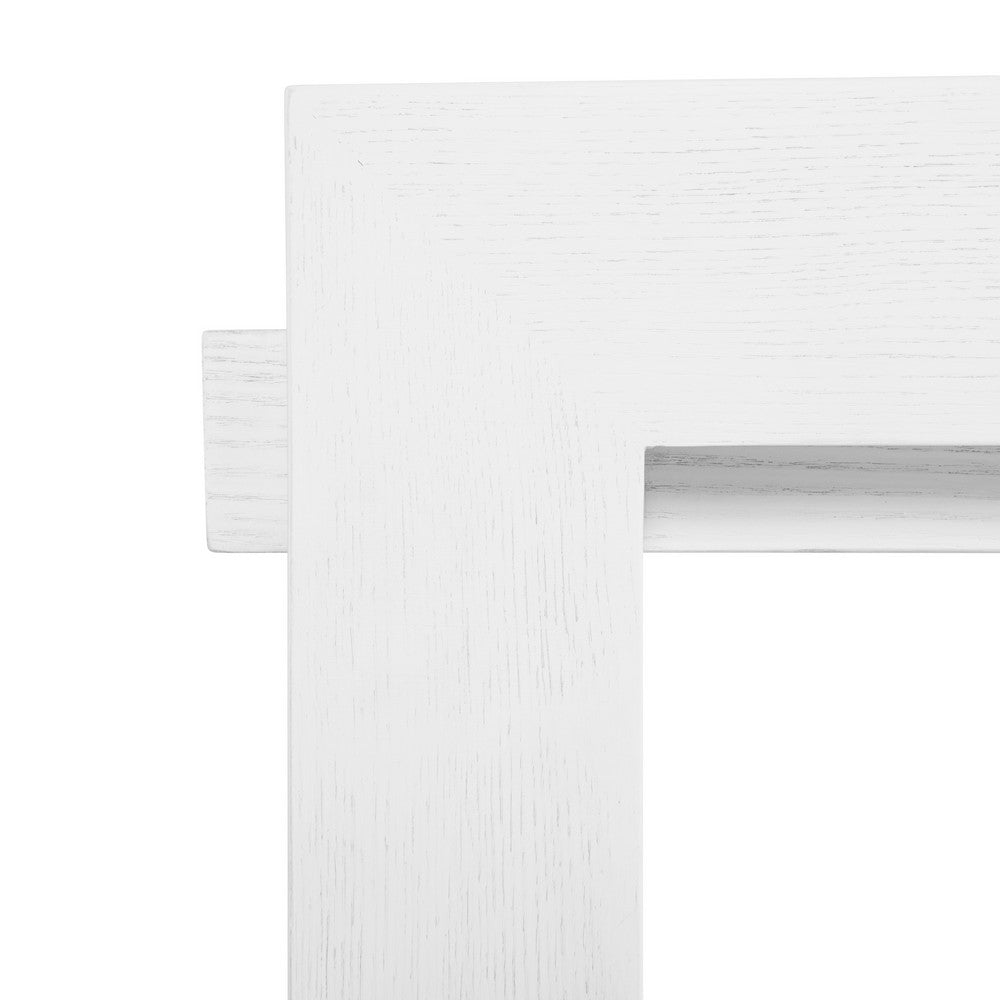 Worlds Away - Minimalist Bar Cart In White Washed Oak - ROCKWELL WWO view 4