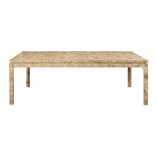 Worlds Away - Modern Rectangular Dining Table In Burl Wood - ADAMS BW view 2