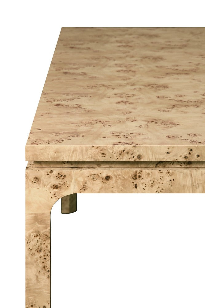 Worlds Away - Modern Rectangular Dining Table In Burl Wood - ADAMS BW view 5