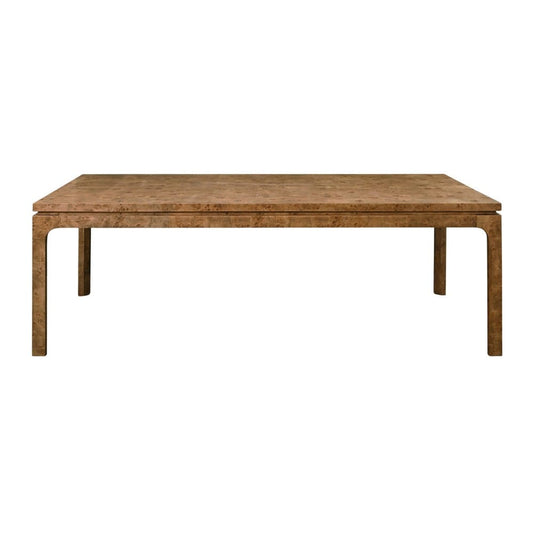 Worlds Away - Modern Rectangular Dining Table In Dark Burl Wood - ADAMS DBW view 2
