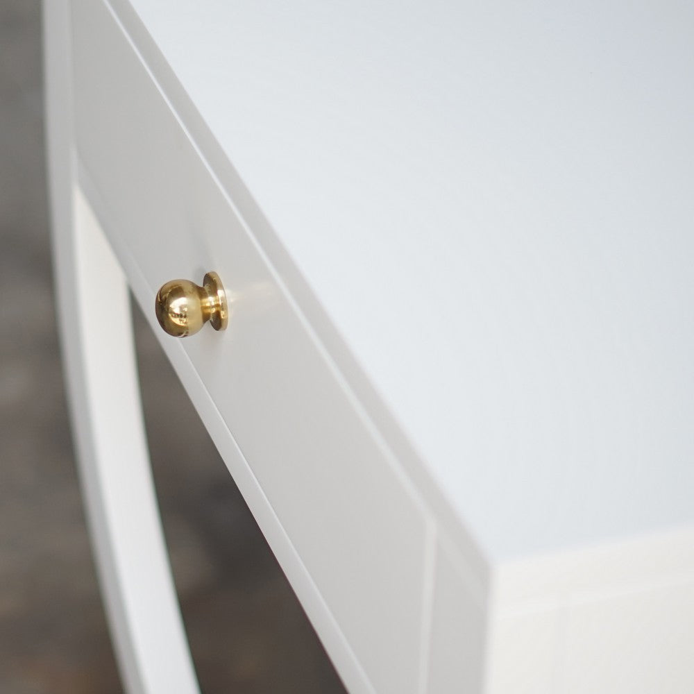Worlds Away - One Drawer Side Table In White Lacquer - ALEXIS WH view 3