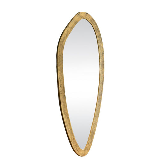 Worlds Away - Organic Oval Shaped Mirror In Brass Finish - MACY view 2