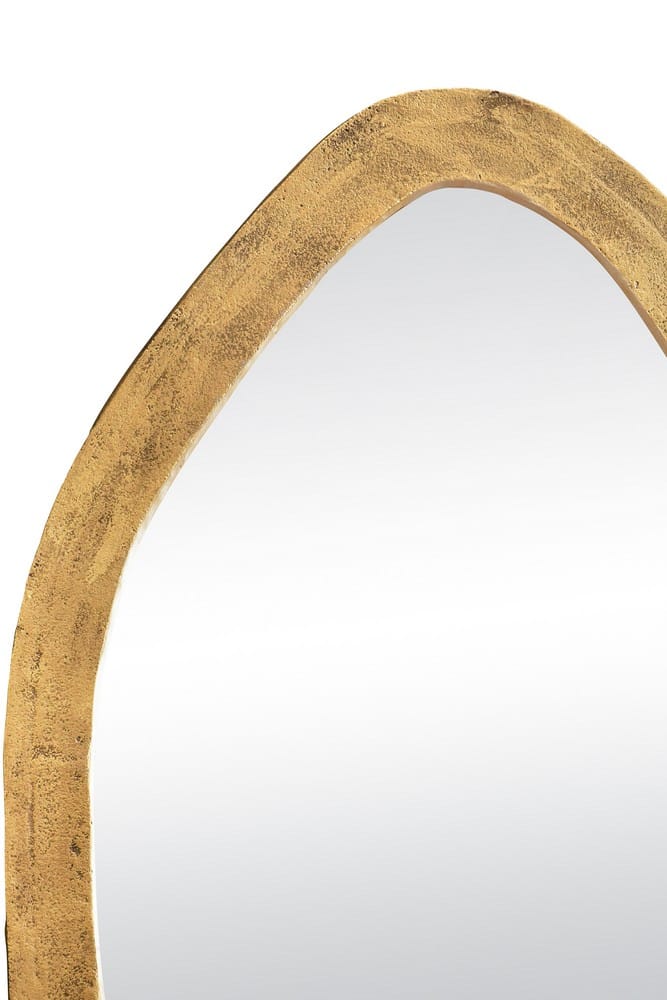 Worlds Away - Organic Oval Shaped Mirror In Brass Finish - MACY view 3