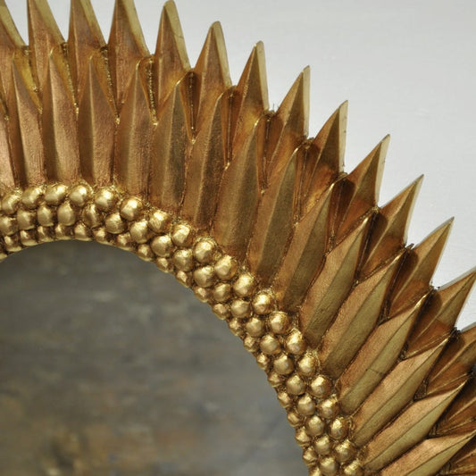 Worlds Away - Oval Starburst Mirror In Gold Leaf - RITA G view 2
