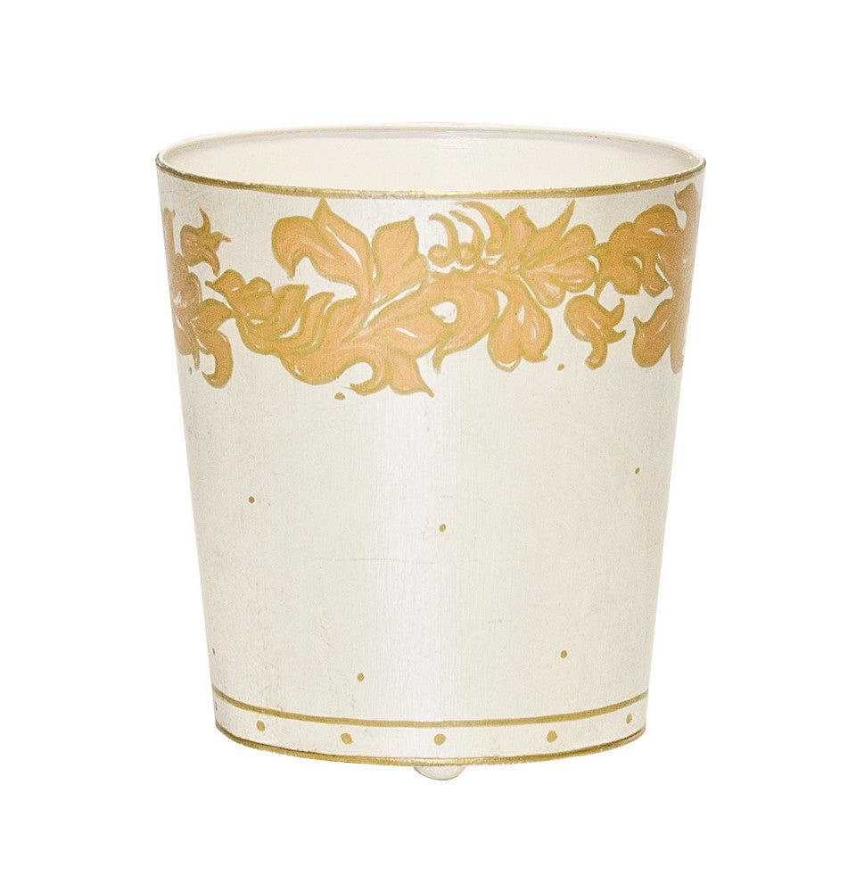 Worlds Away - Oval Wastebasket Gold And Silver - WBELEGANTE view 1
