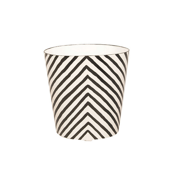 Worlds Away - Oval Wastebasket Zebra - WBZE view 1