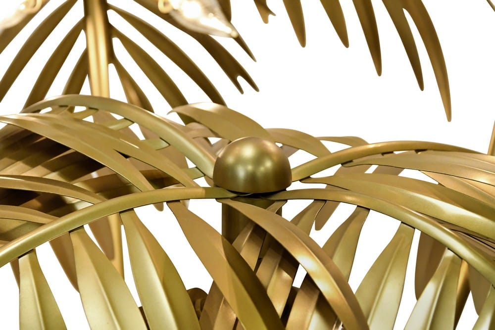 Worlds Away - Oversize Palm Tree Lamp In Antique Brass - GILDA view 5