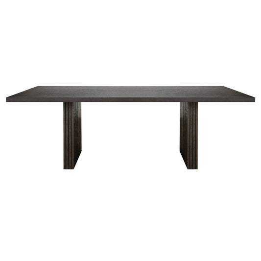 Worlds Away - Plank Style Slatted Base Dining Table In Dark Espresso Oak - PATTERSON ES view 2