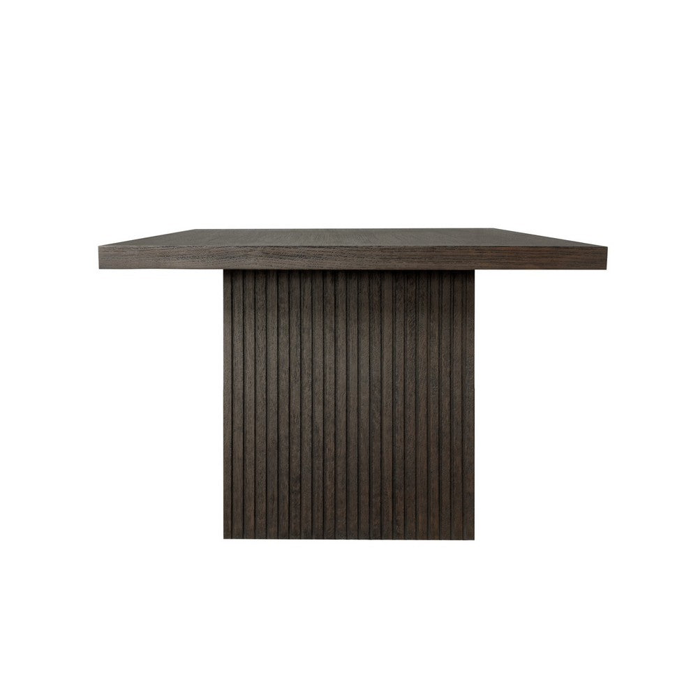 Worlds Away - Plank Style Slatted Base Dining Table In Dark Espresso Oak - PATTERSON ES view 3