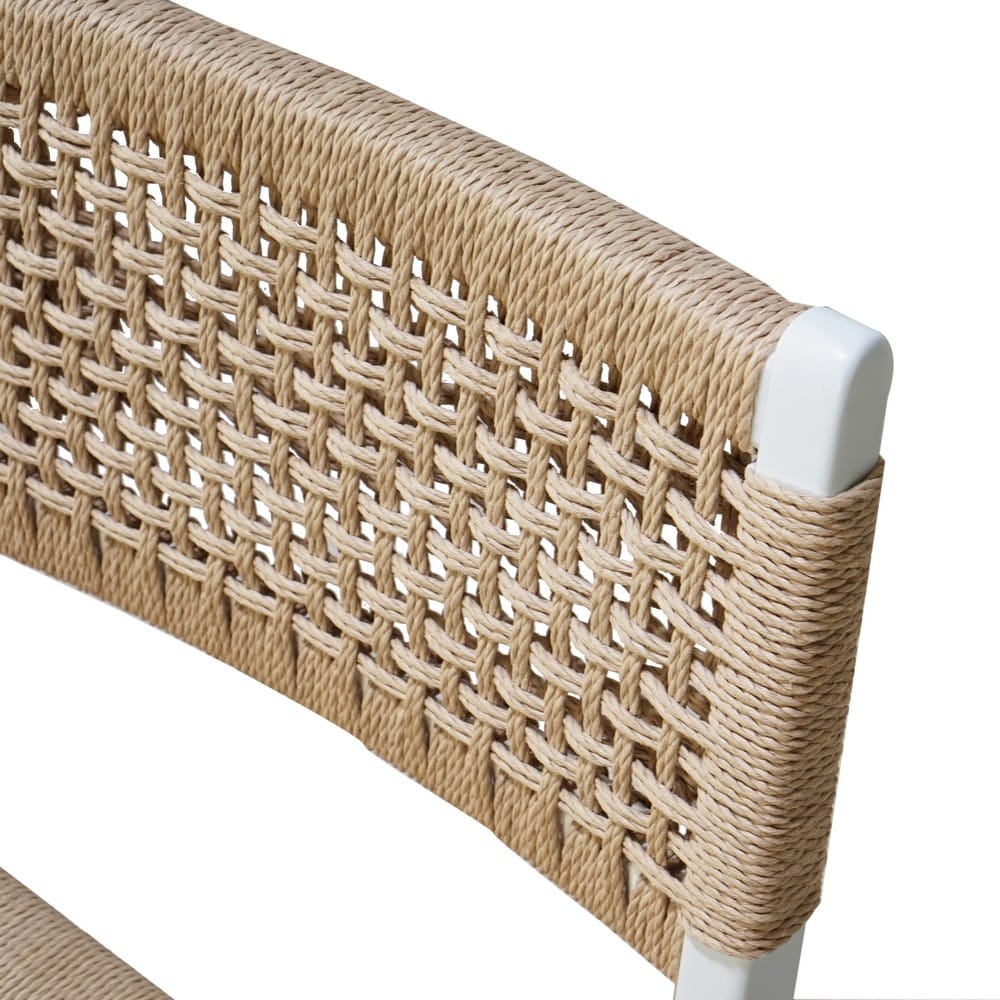 Worlds Away - Rattan Wrapped Dining Chair In Matte White Lacquer - MONROE WH view 7