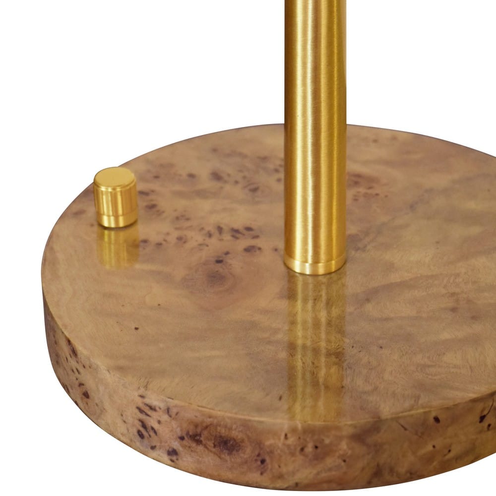 Worlds Away - Rechareable Table Lamp With Adjustable Pole In Brass And White Linen Shade - JACE view 5