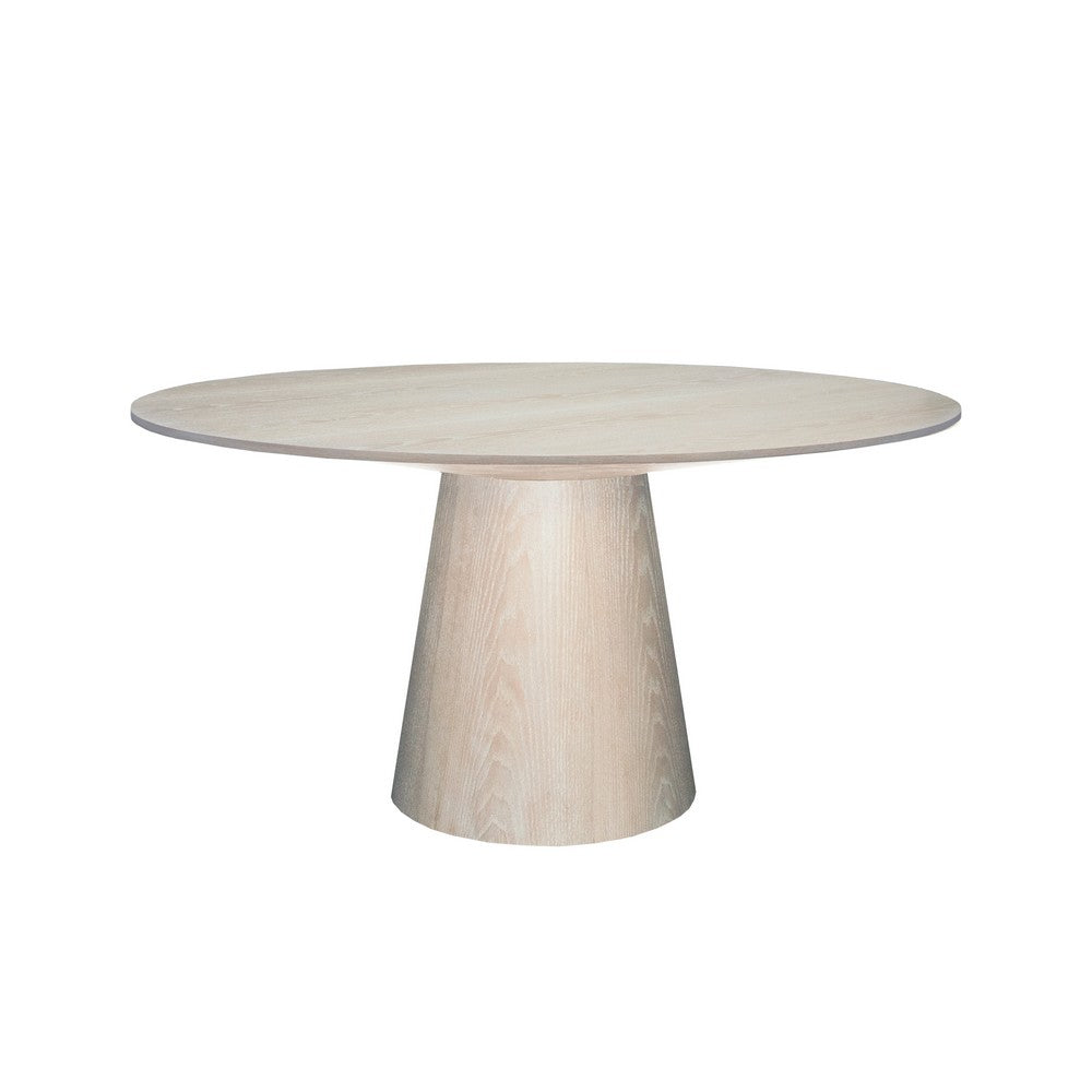 Worlds Away - Round Cerused Oak Dining Table Base And Top - HAMILTON CO view 1