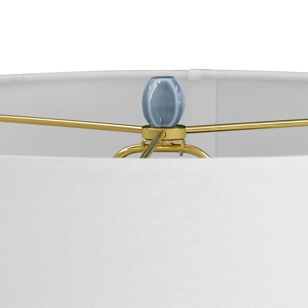 Worlds Away - Scallop Ceramic Table Lamp In Light Blue Glaze - CECE LB view 4