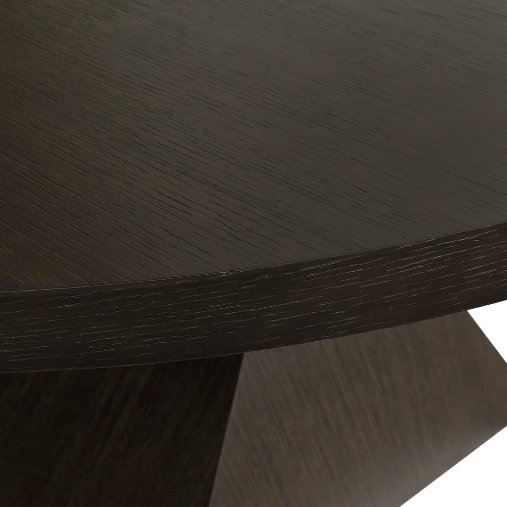 Worlds Away - Sculptural Base Dining Table In Dark Espresso Oak - NEWPORT ES view 3