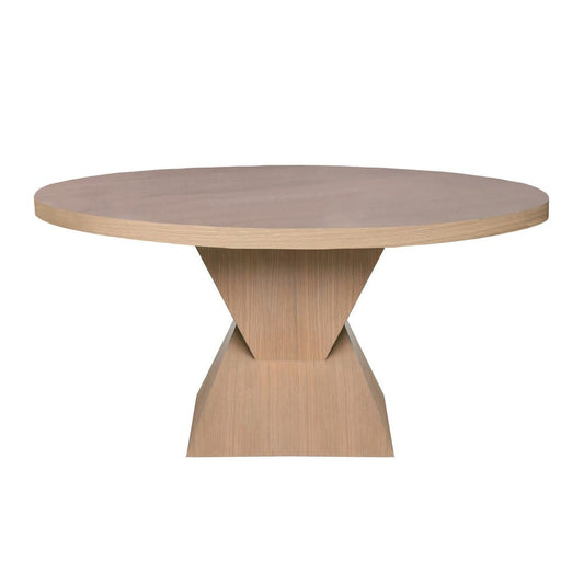 Worlds Away - Sculptural Base Dining Table In Natural Oak - NEWPORT NO view 2