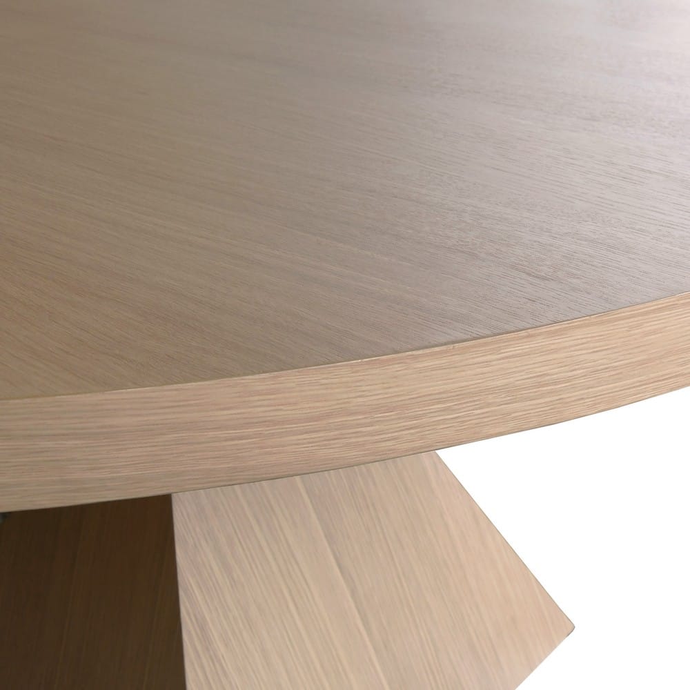Worlds Away - Sculptural Base Dining Table In Natural Oak - NEWPORT NO view 3