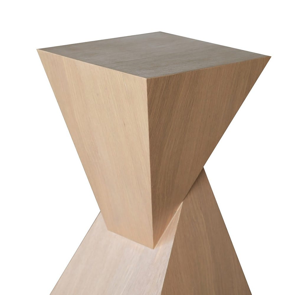 Worlds Away - Sculptural Occassional Table In Natural Oak - SCOUT NO view 3