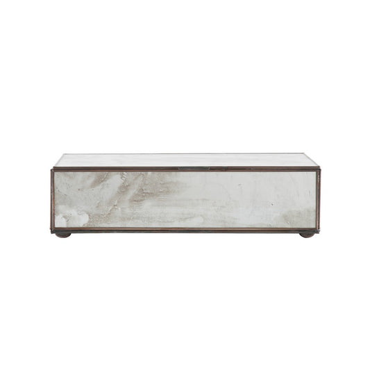 Worlds Away - Small Rectangular Box With Antique Mirror - BOX AMS view 2
