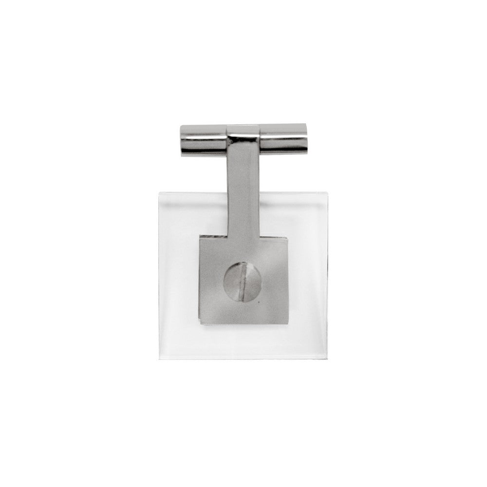 Worlds Away - Square Acrylic Pull W. Nickel Detailing - JONAH HN view 1
