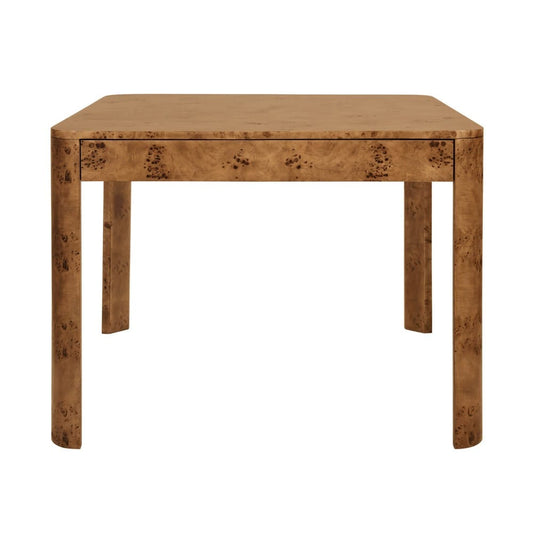 Worlds Away - Square Two Drawer Curved Corner Game Table In Dark Burl Wood - JETT DBW view 2