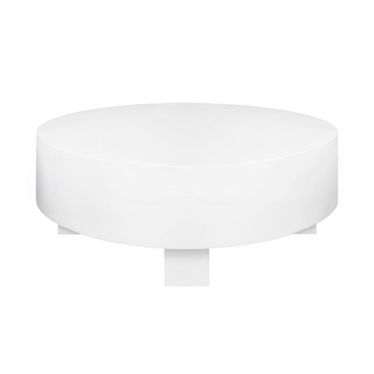 Worlds Away - Thick Top Coffee Table With Cross Base In White Lacquer - OSLO WH view 2