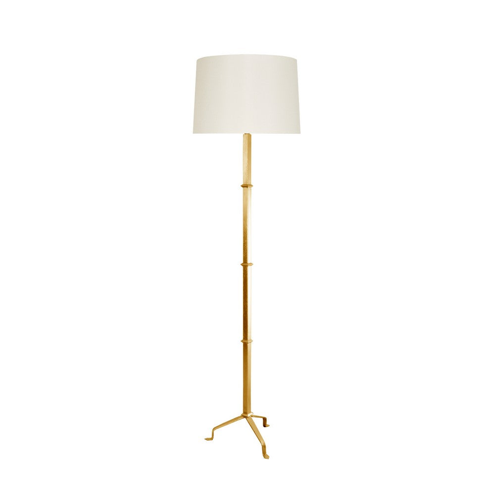 Worlds Away - Three Leg Floor Lamp In Gold Leaf - ALVARO G view 1