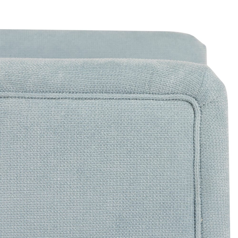 Worlds Away - Three Leg Fully Upholstered Barrel Chair In Performance Light Blue Chenille - LANSKY LB view 8