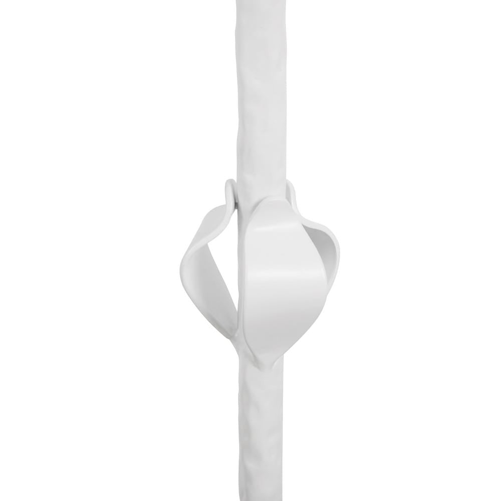 Worlds Away - Three Leg Iron Floor Lamp With Leaf Detail In Matte White Powder Coat - BELINDA WH view 5