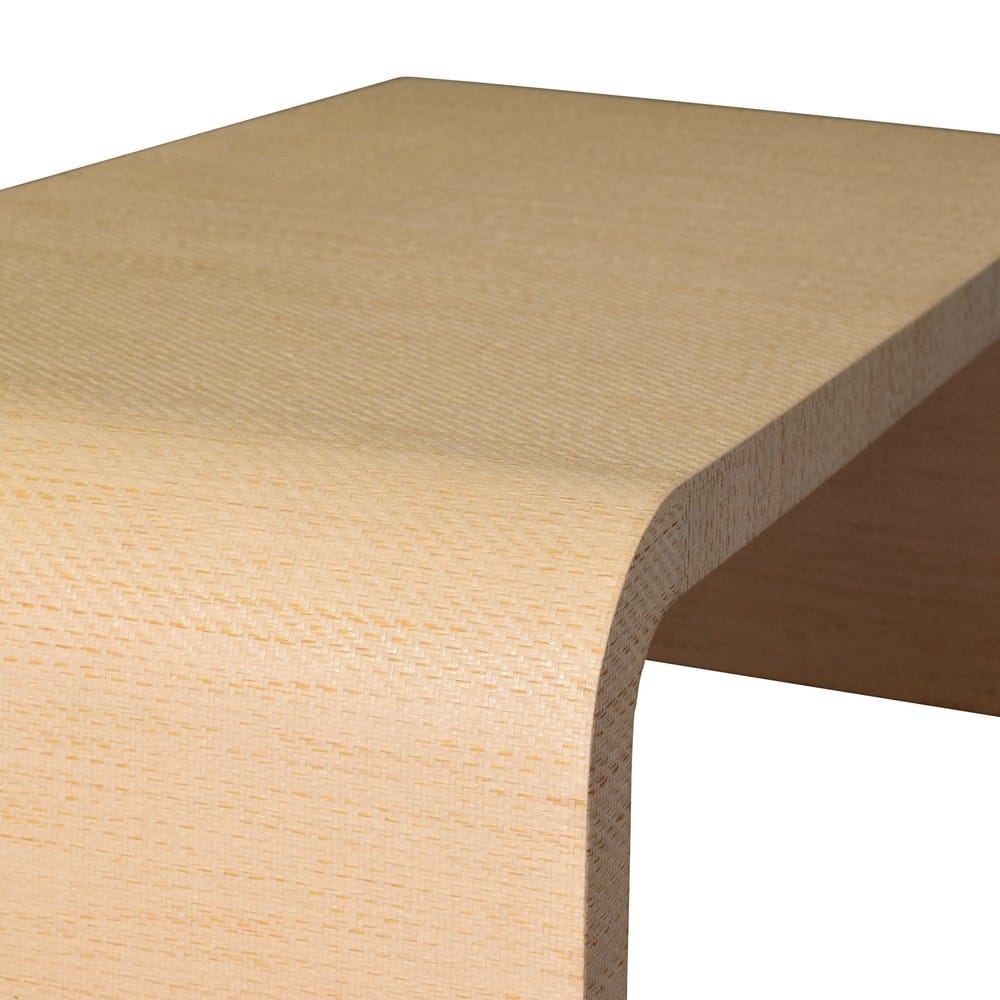 Worlds Away - Waterfall Edge Coffee Table In Natural Grasscloth - NEWBURY NAT view 4