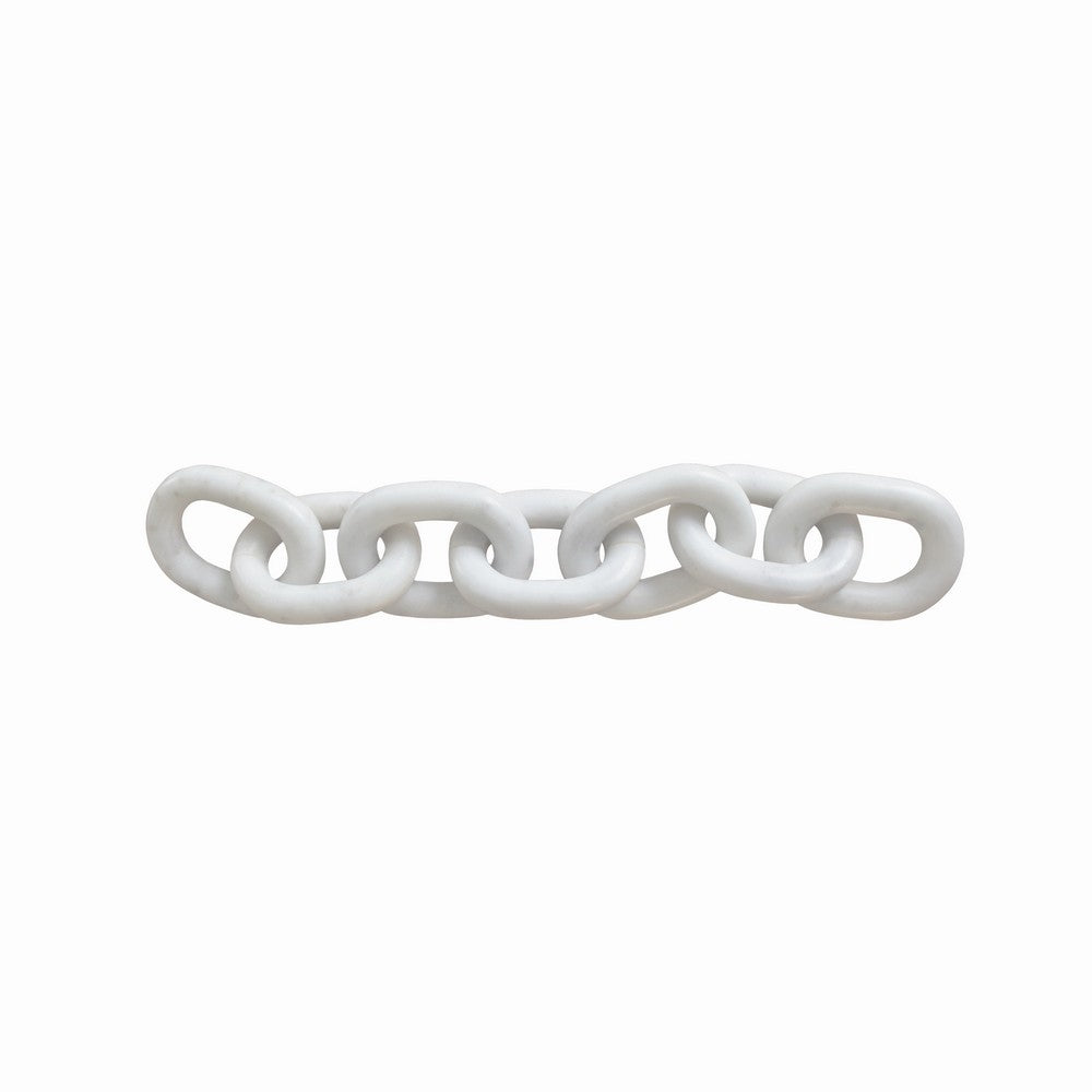 Worlds Away - White Marble Chain Link Object - TABI view 2