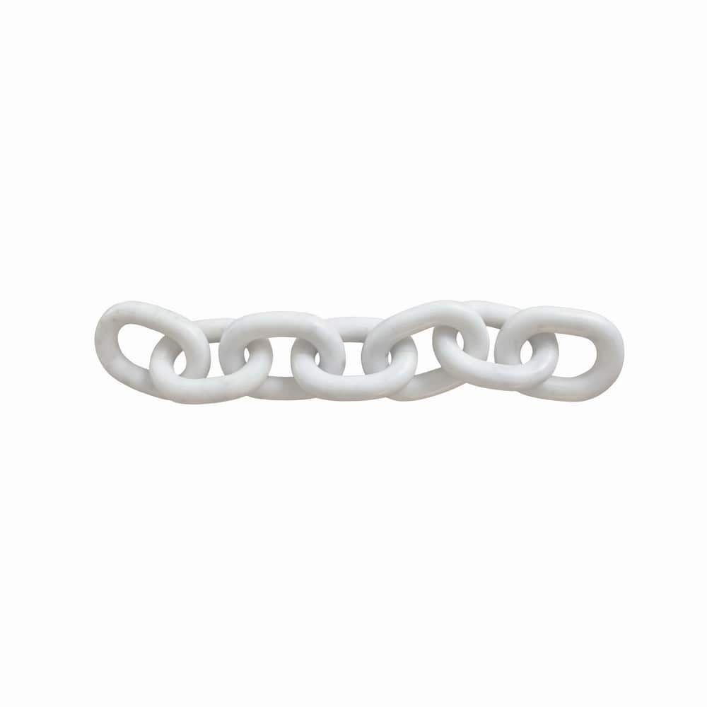 Worlds Away - White Marble Chain Link Object - TABI view 2