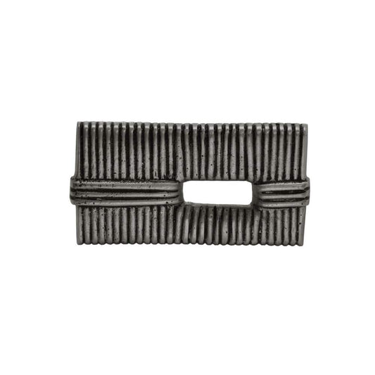 Worlds Away - Wrapped Metal Sm Rectangle Knob In Antique Nickel - KURT HAN view 2
