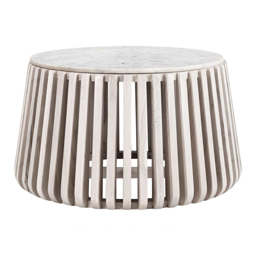 Zuo Modern - Cyprus Coffee Table White & Natural - 109914 veiw 1