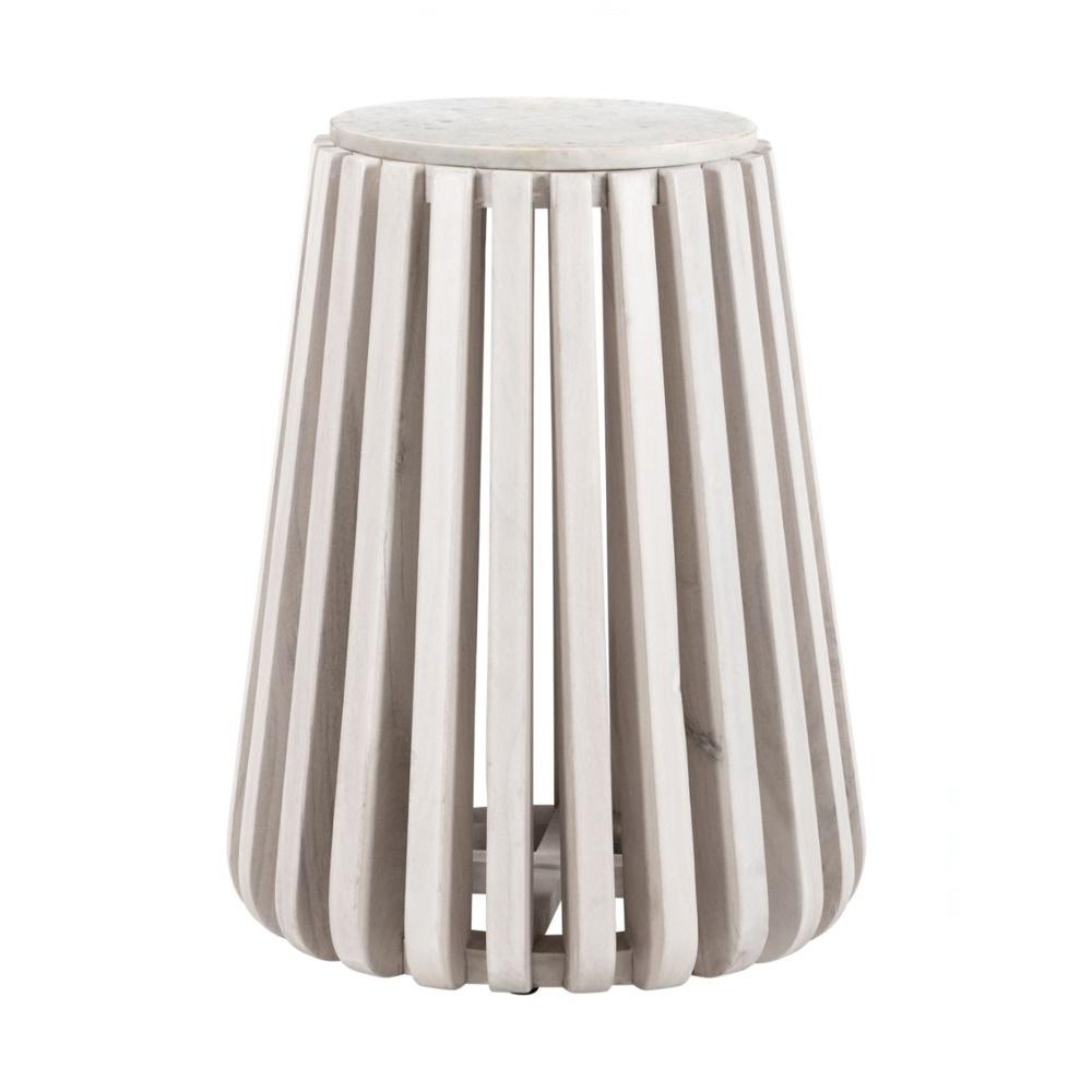 Zuo Modern - Cyprus Side Table White & Natural - 109915 veiw 1