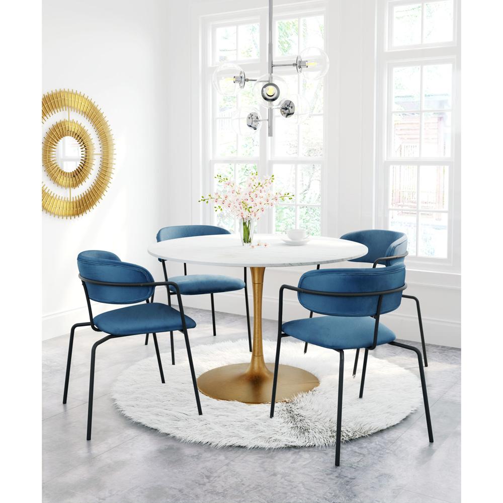 Zuo Modern - Ithaca Dining Table White & Gold - 101845 veiw 5