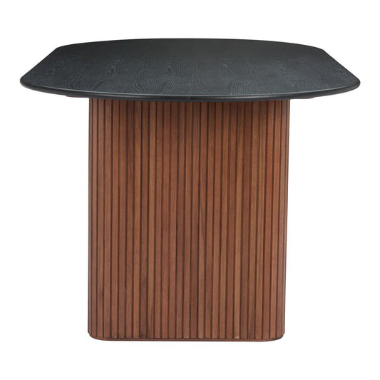 Zuo Modern - Lassig Dining Table Black & Walnut - 110300 veiw 2
