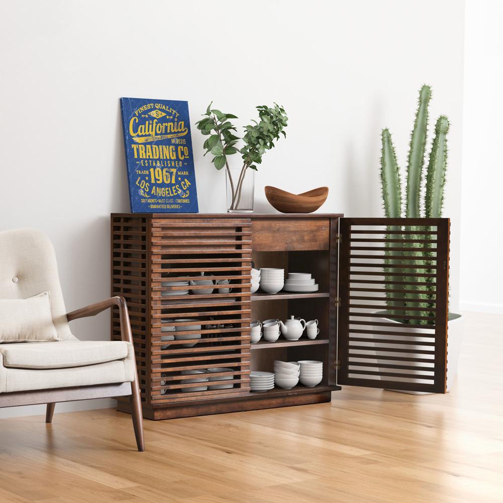 Zuo Modern - Linea Cabinet Walnut - 199050 veiw 5
