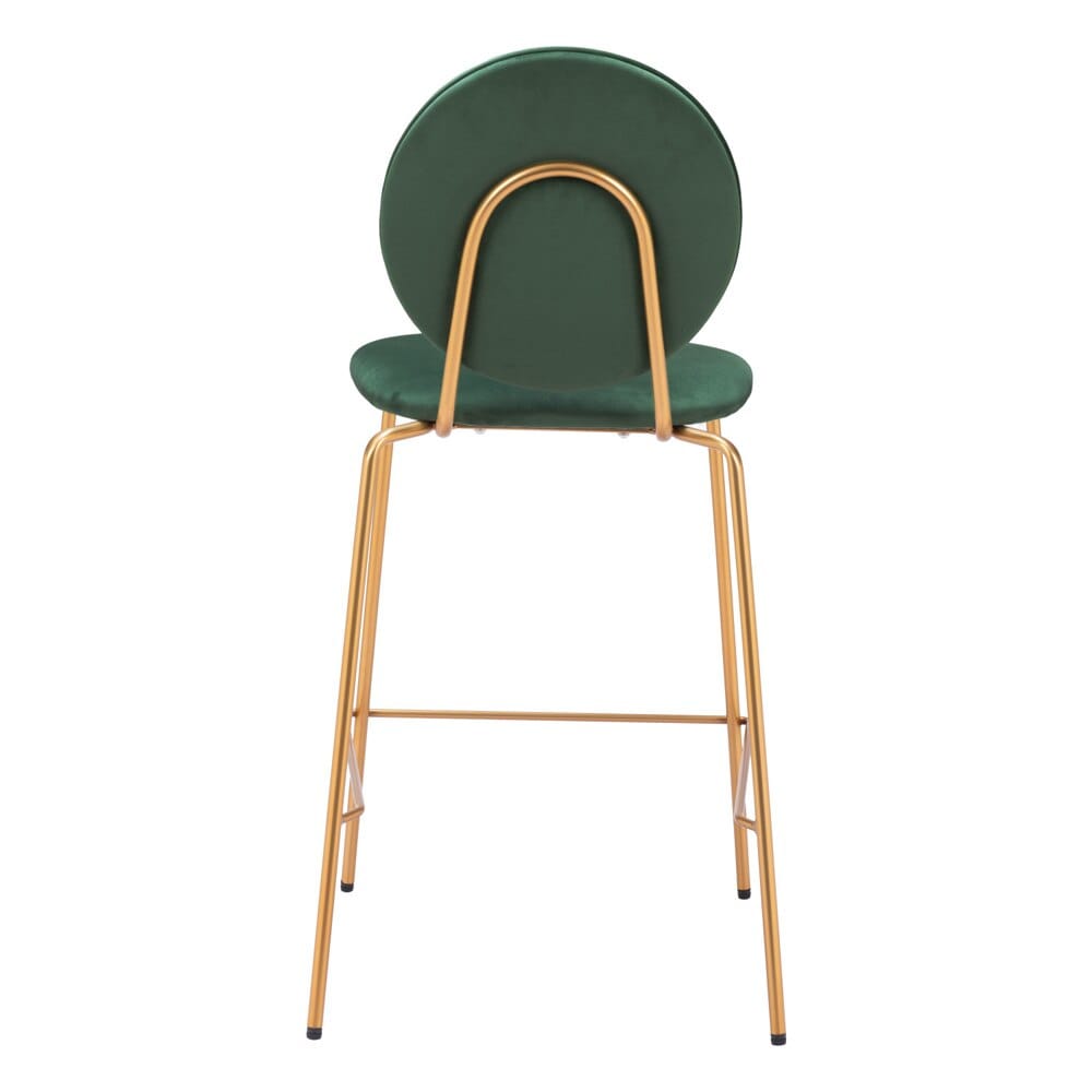 Zuo Modern - Odessa Counter Stool (Set of 2) Green & Gold - 109805 veiw 4