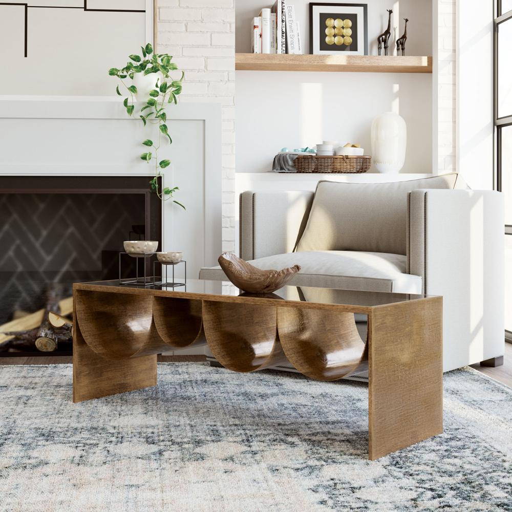 Zuo Modern - Reed Coffee Table Brass & Black - 109842 veiw 5