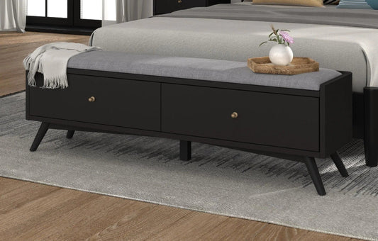 Alpine Furniture - Flynn Bench, Black - 966BLK-12 view 8