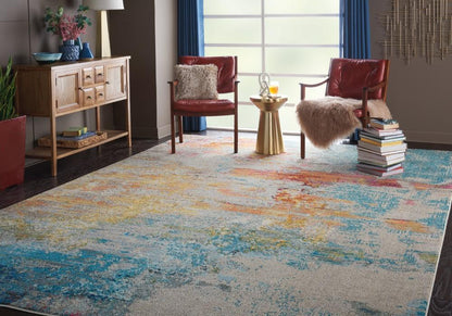 Nourison - Celestial CES02 Multicolor Abstract 10 x 14 Large Area Rug - CES02-99446722980 veiw 2