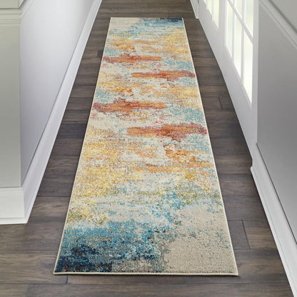 Nourison - Celestial CES02 Multicolor 22in x 10 Hallway Rug - CES02-99446399892 veiw 2