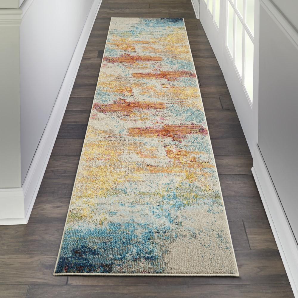 Nourison - Celestial CES02 Multicolor Abstract 22in x 12 Hallway Area Rug - CES02-99446722706 veiw 2