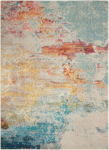 Nourison - Celestial CES02 Multicolor 53in x 73in Abstract Area Rug - CES02-99446338174 veiw 1