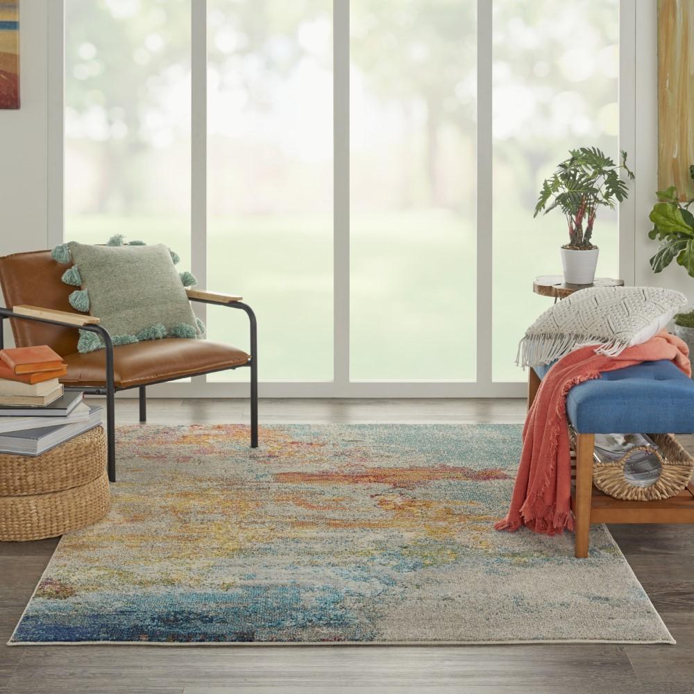 Nourison - Celestial CES02 Multicolor 53in x 73in Abstract Area Rug - CES02-99446338174 veiw 2