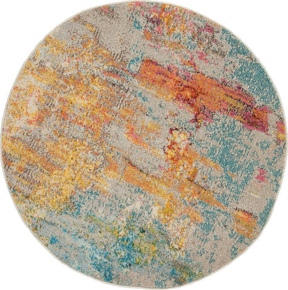 Nourison - Celestial CES02 Multicolor 710in x Round Large Rug - CES02-99446362261 veiw 1