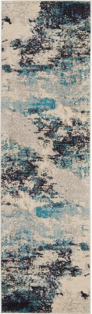 Nourison - Celestial CES02 Blue and White 22in x 76in Hallway Rug - CES02-99446473783 veiw 1
