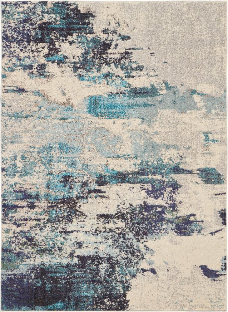 Nourison - Celestial CES02 Blue and White 53in x 73in Beach Area Rug - CES02-99446460608 veiw 1