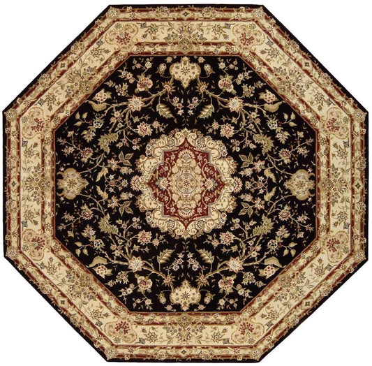 Nourison - 2000 2028 Black 10 x OCTAGON Area Rug - 2028-99446448798 veiw 1