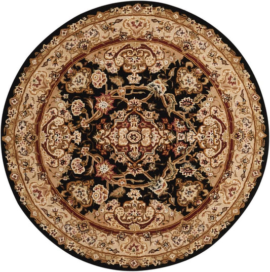 Nourison - 2000 2028 Black 4 x Round Area Rug - 2028-99446492371 veiw 1